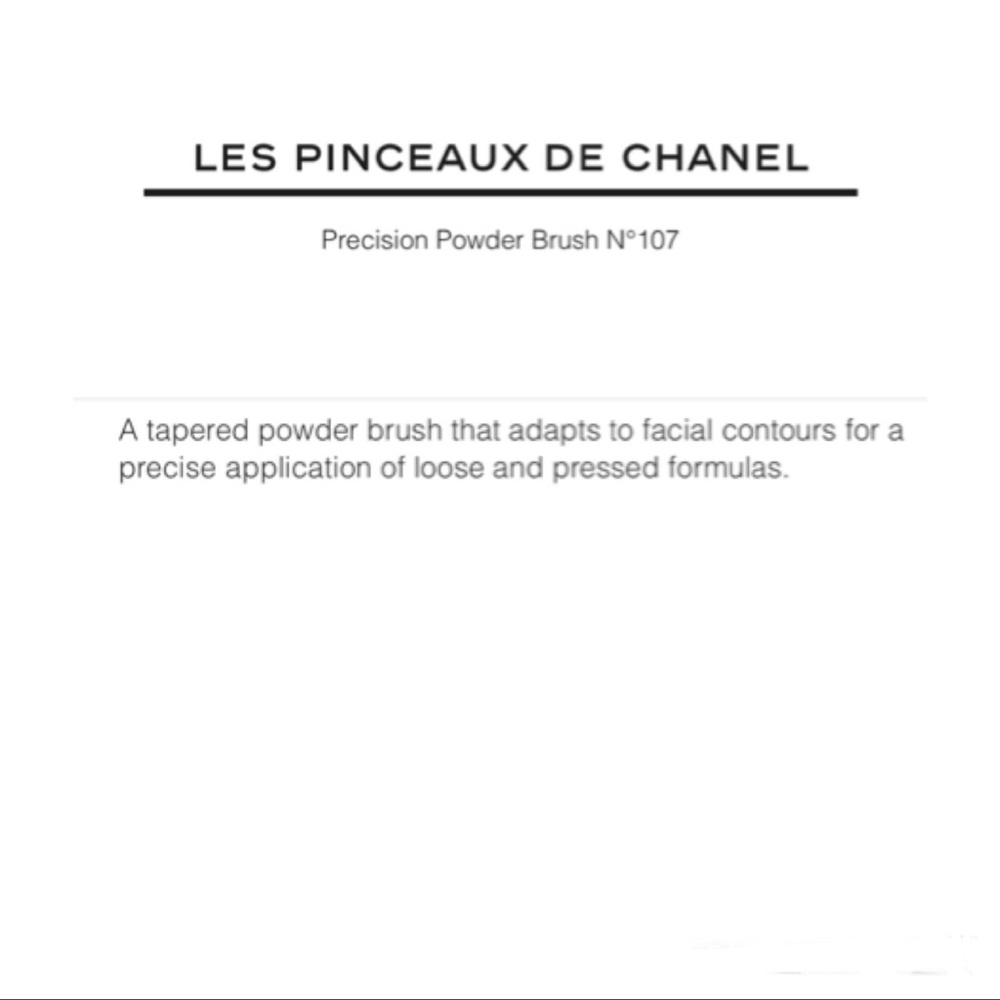 Chanel N°107 LES PINCEAUX DE CHANEL
-Precision Powder Brush ~NEW~ - Picture 8 of 8